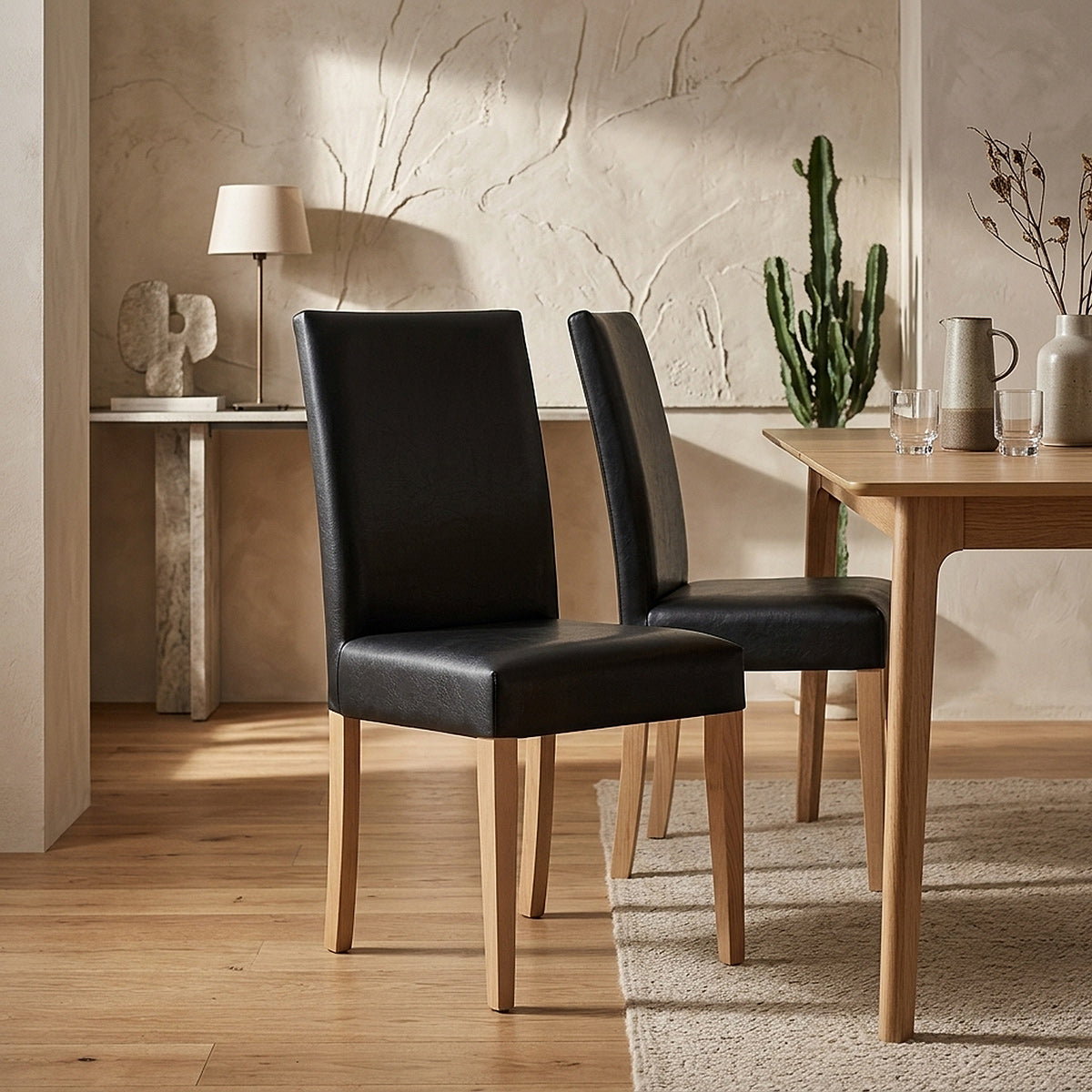 Chicago Oak Dining Chair Black