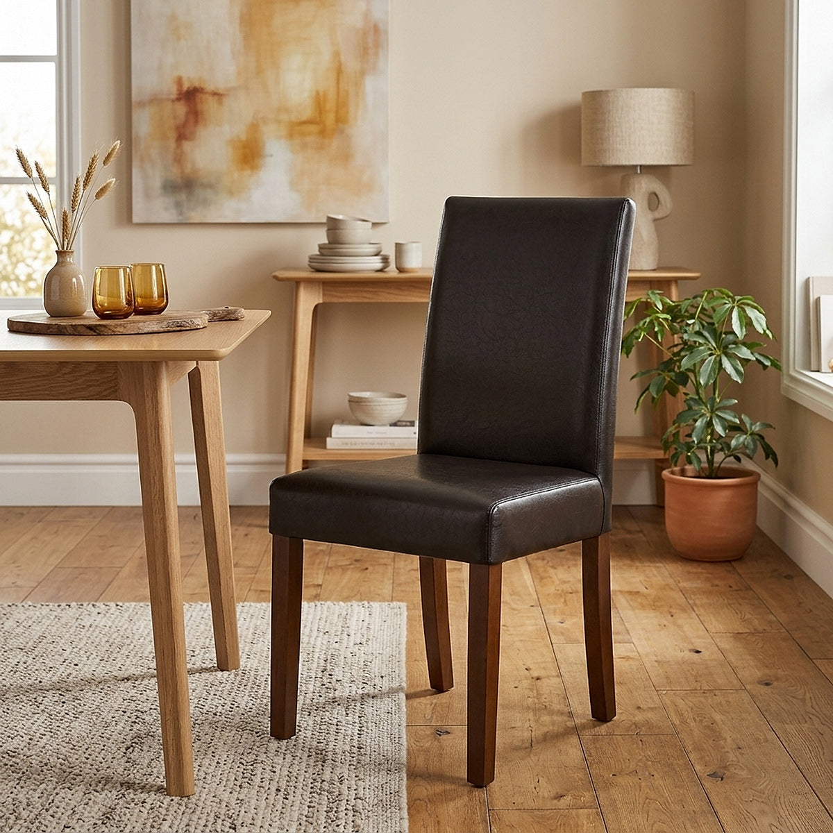 Chicago Walnut Dining Chair Brown
