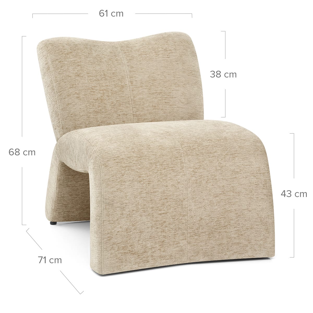 Chill Chair Beige Fabric