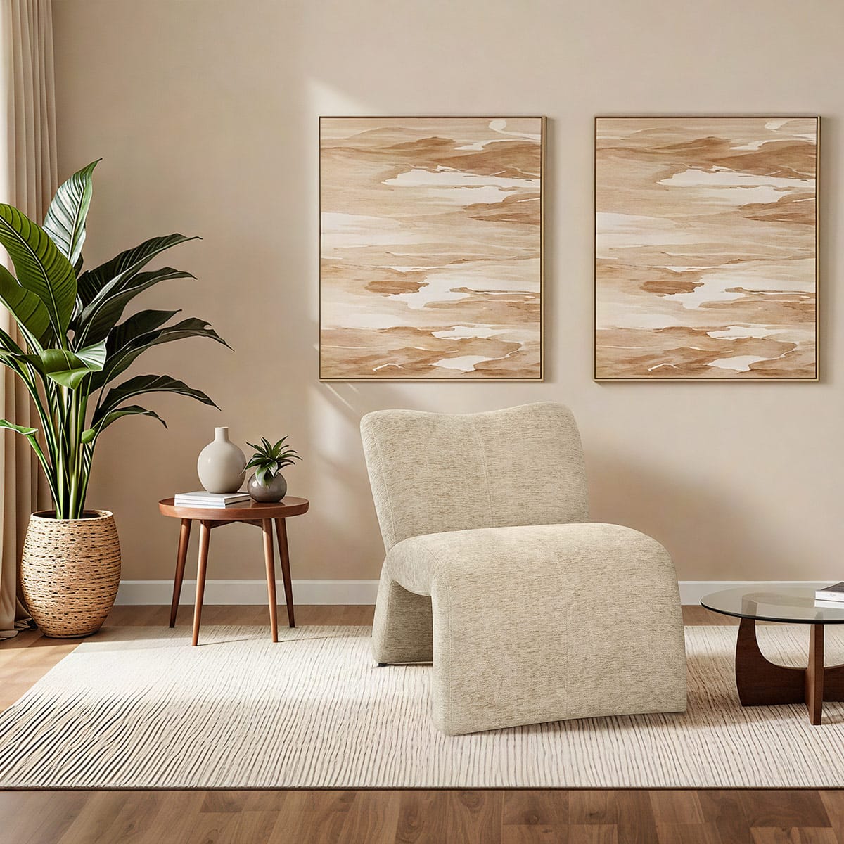 Chill Chair Beige Fabric