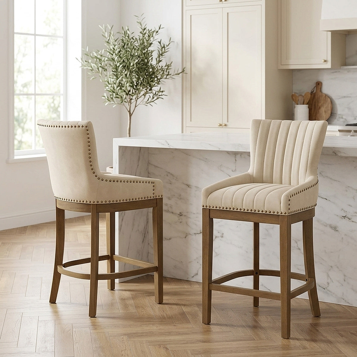 Chiltern Oak Bar Stool Beige
