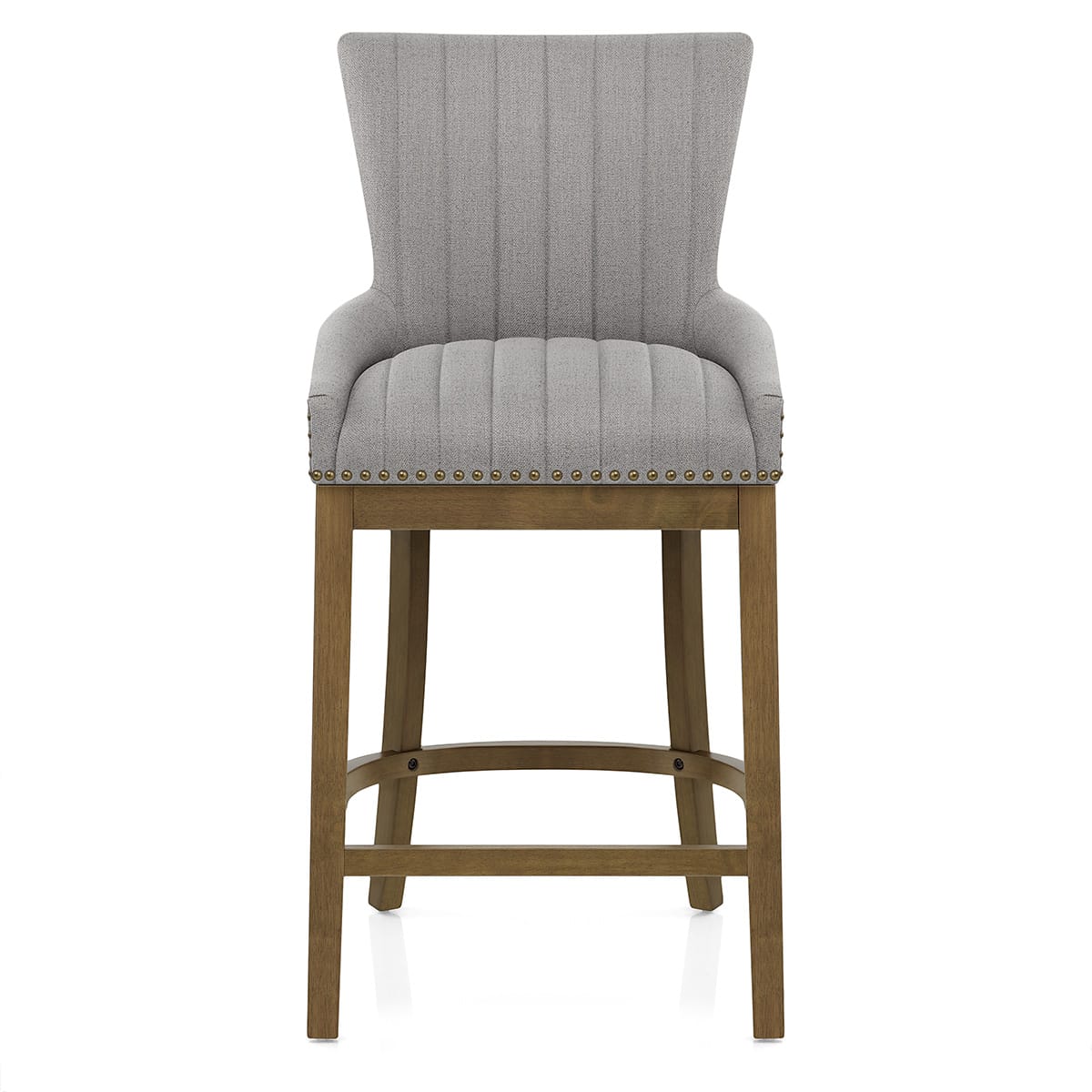 Chiltern Oak Bar Stool Grey Fabric