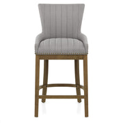 Chiltern Oak Bar Stool Grey Fabric