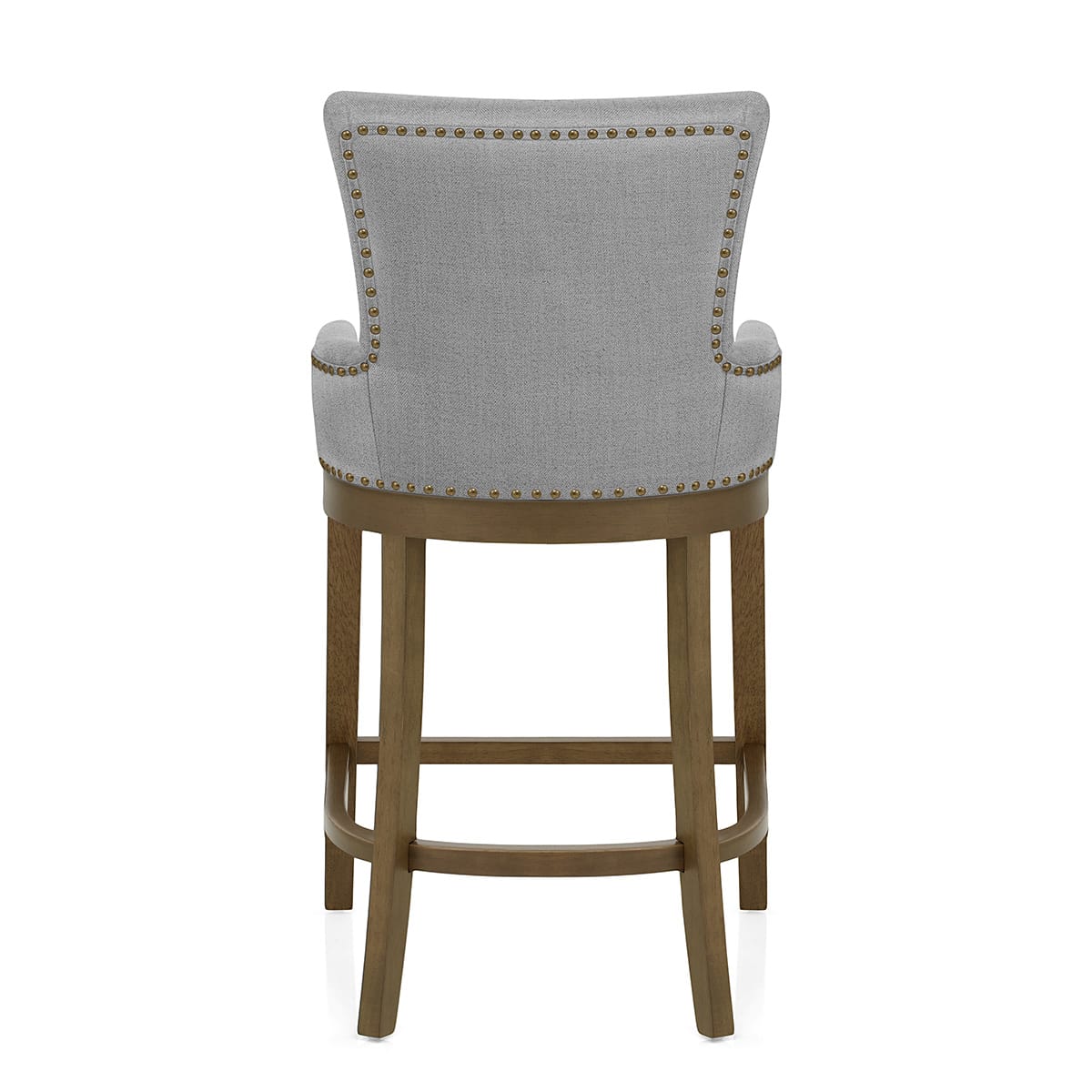 Chiltern Oak Bar Stool Grey Fabric