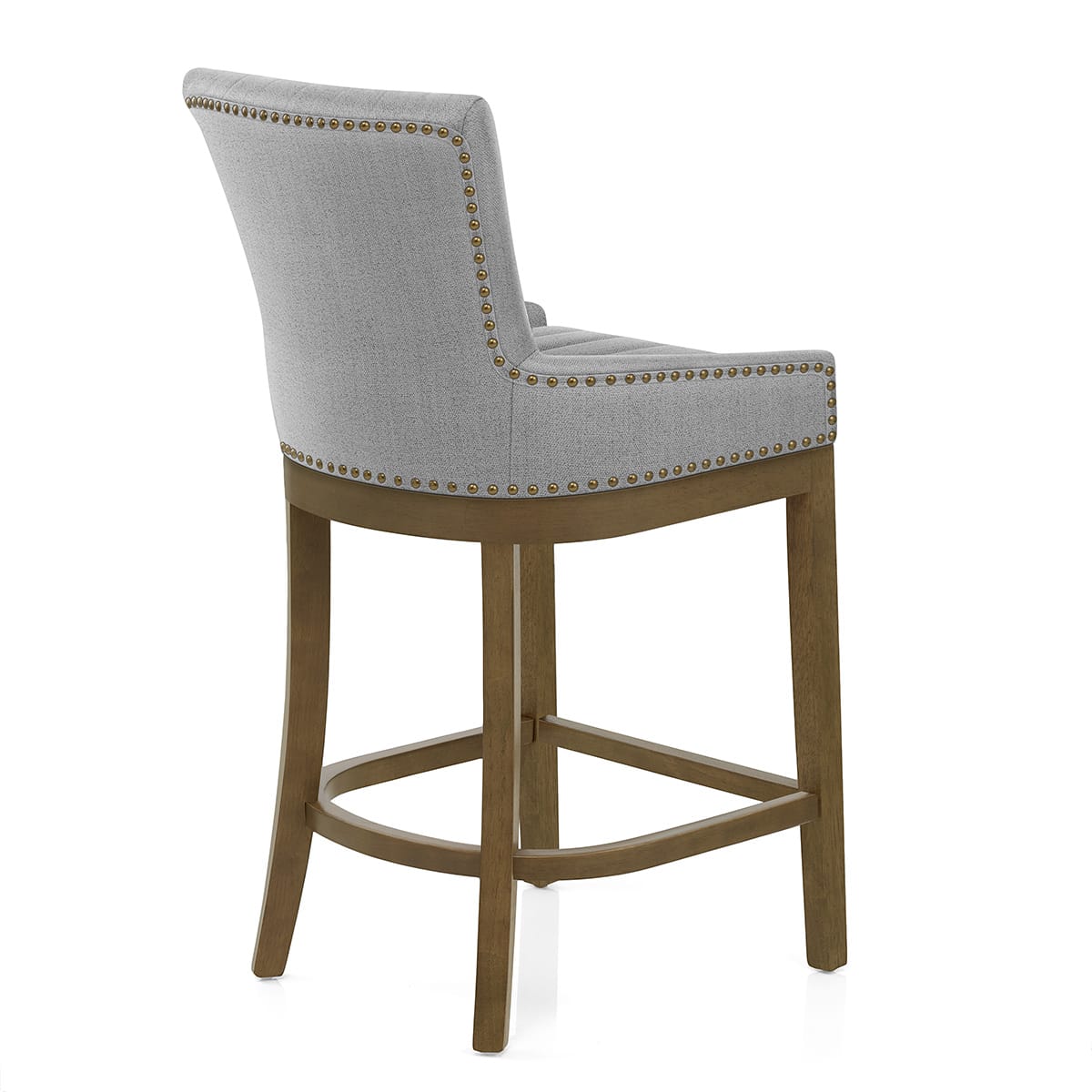 Chiltern Oak Bar Stool Grey Fabric