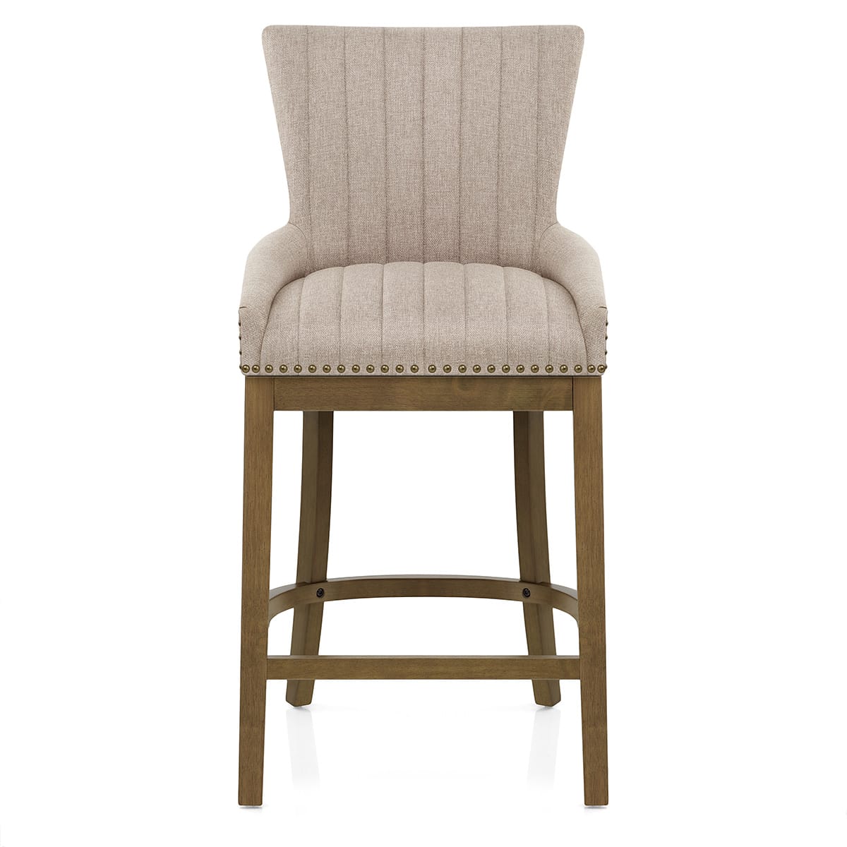 Chiltern Oak Bar Stool Tweed Fabric