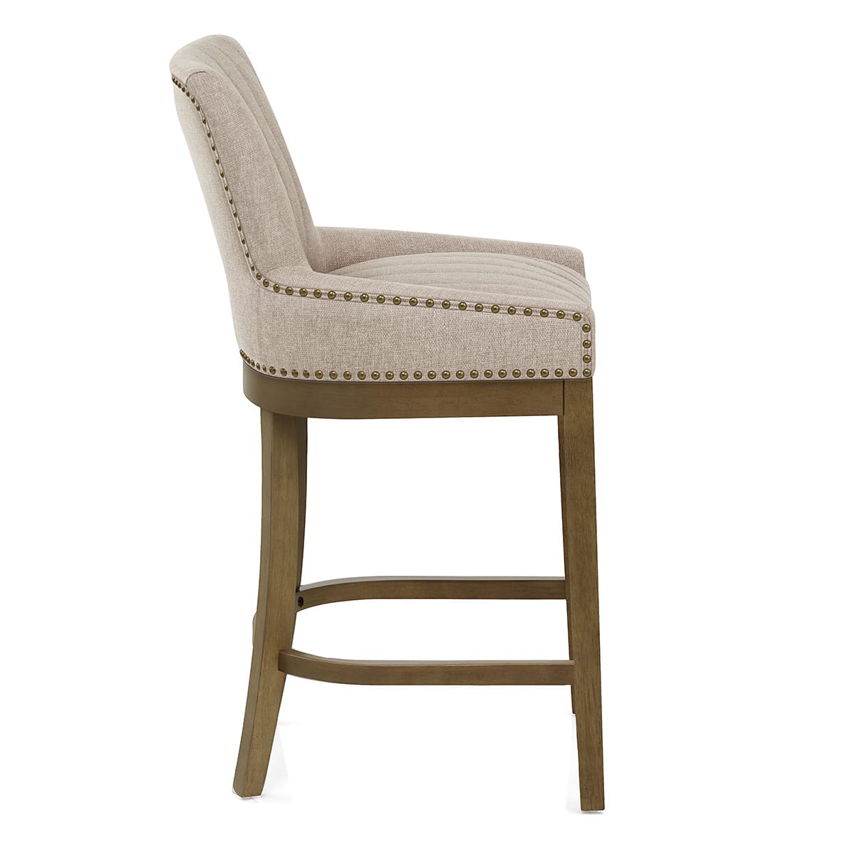 Chiltern Oak Bar Stool Tweed Fabric