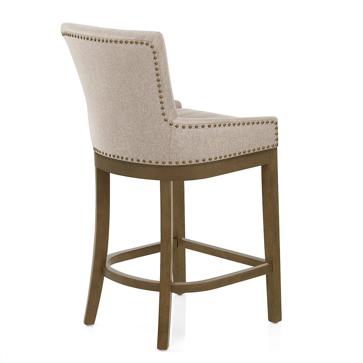 Chiltern Oak Bar Stool Tweed Fabric