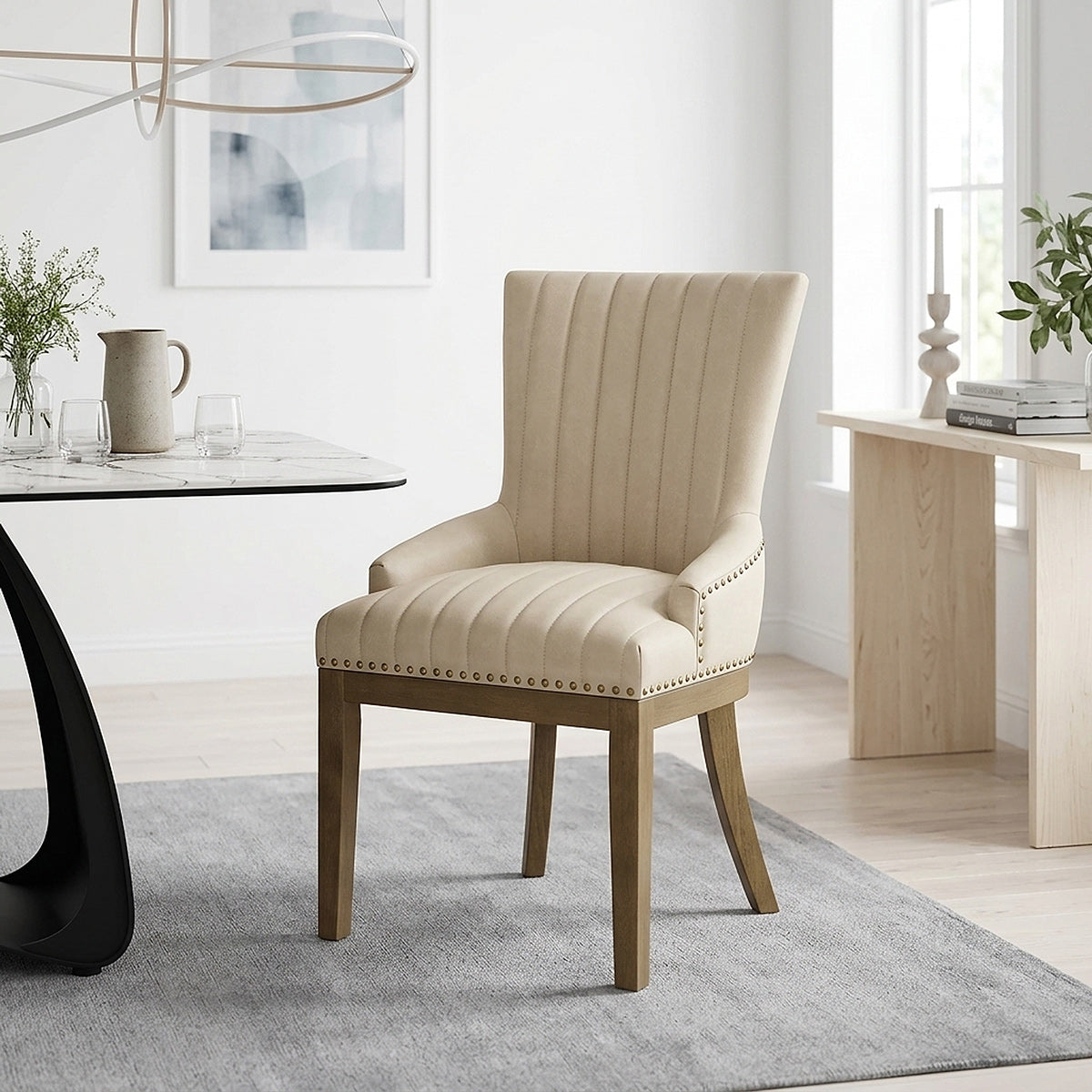 Chiltern Oak Dining Chair Beige