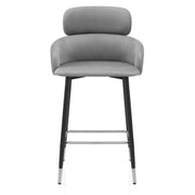 Chloe Bar Stool Grey Velvet