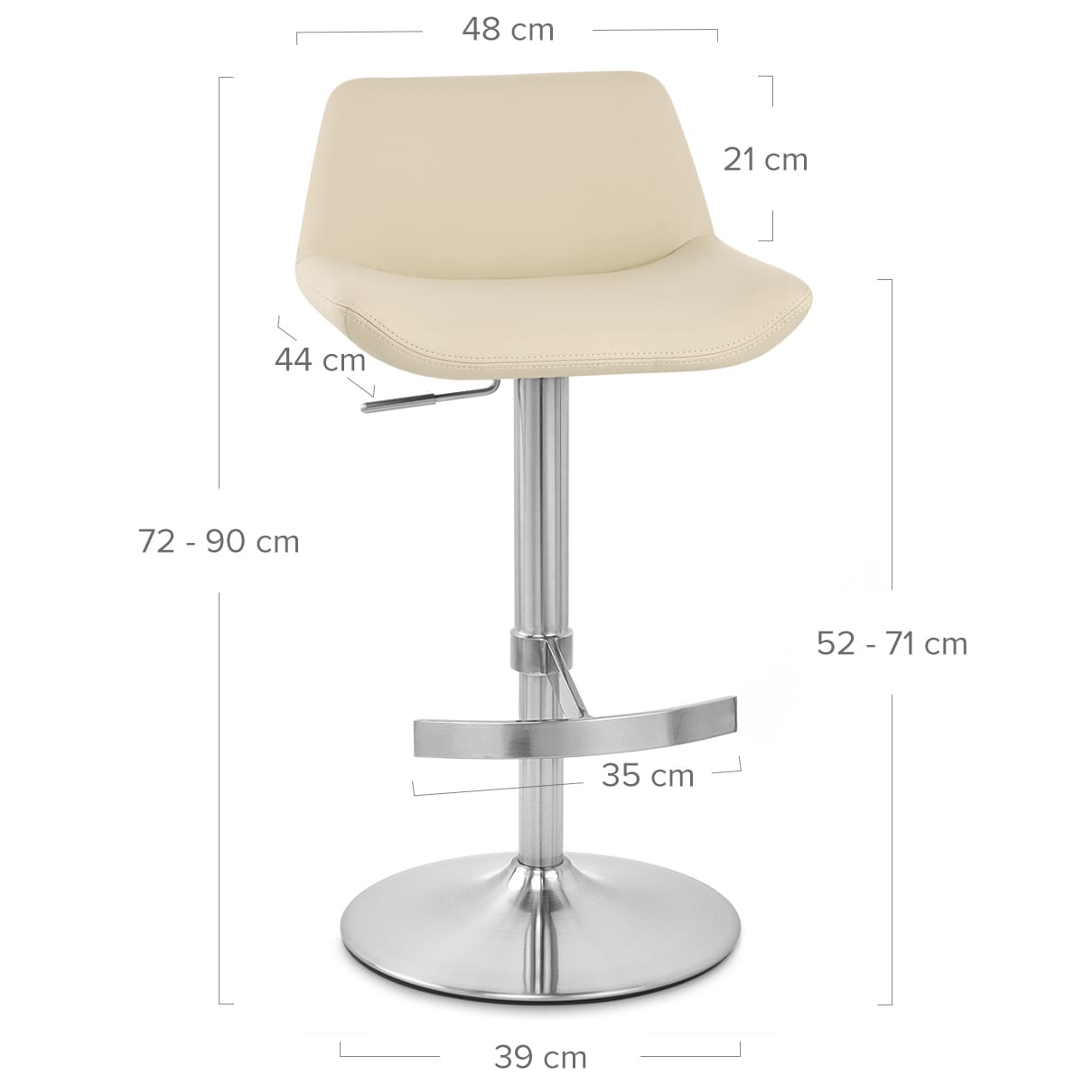 Christiana Brushed Stool Cream