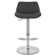 Christiana Real Leather Brushed Stool Black