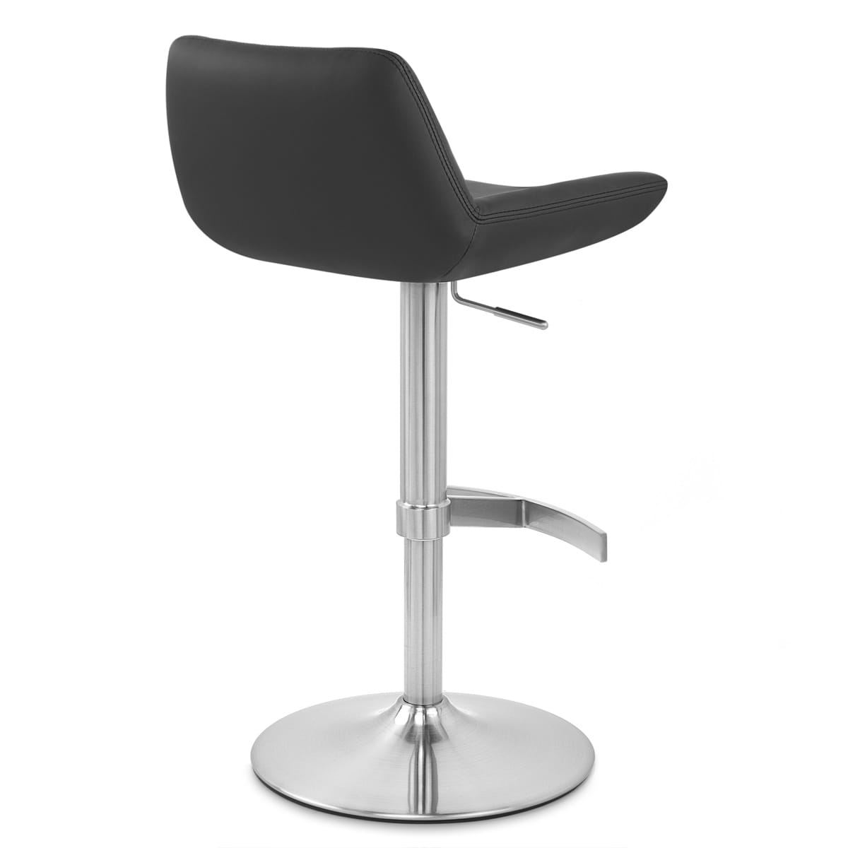 Christiana Real Leather Brushed Stool Black