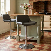 Christiana Real Leather Brushed Stool Grey