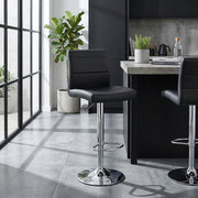 Chrome Breakfast Bar Stool Black