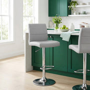 Chrome Breakfast Bar Stool Grey