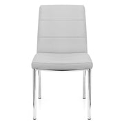 Chrome Breakfast Dining Chair Grey