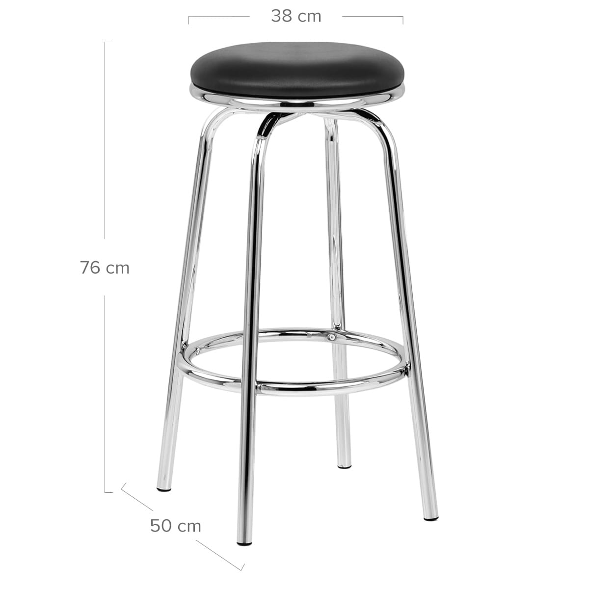 Chrome Stool - Pack Of 2