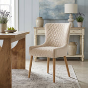 City Oak Chair Cream Velvet