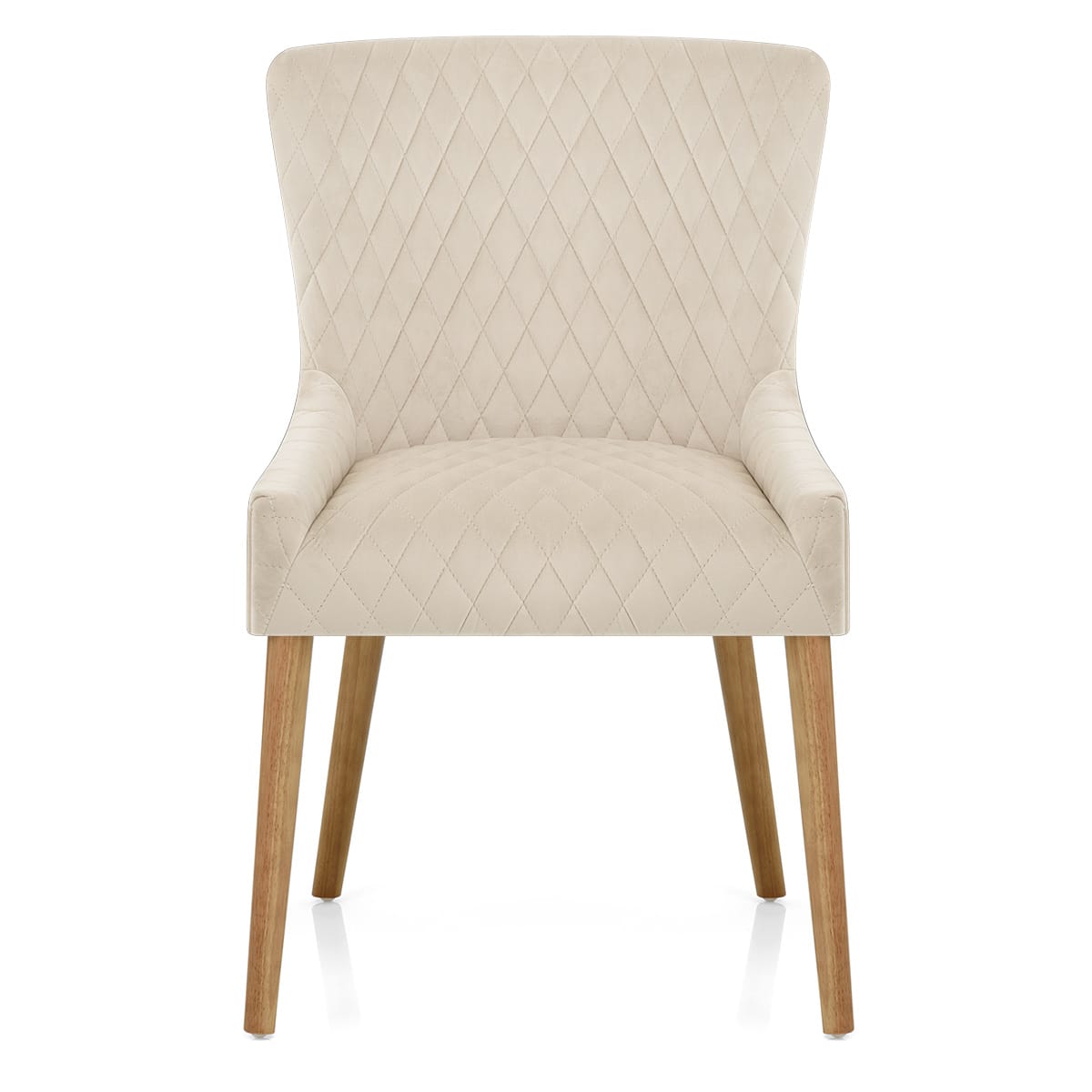 City Oak Chair Cream Velvet