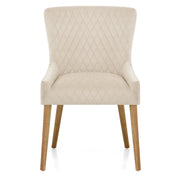 City Oak Chair Cream Velvet