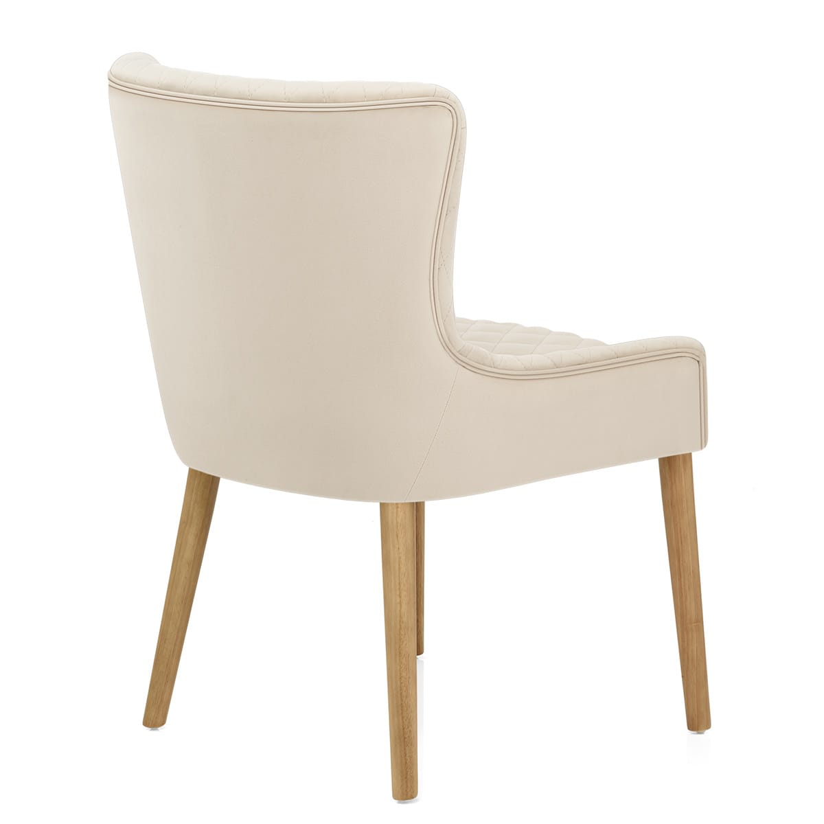 City Oak Chair Cream Velvet