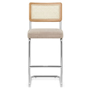 Clara Bar Stool Beige Fabric