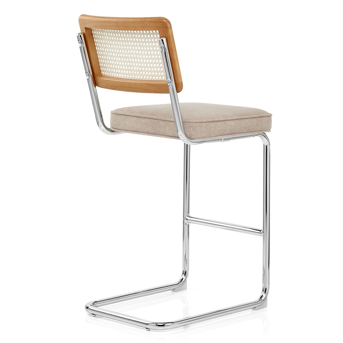 Clara Bar Stool Beige Fabric