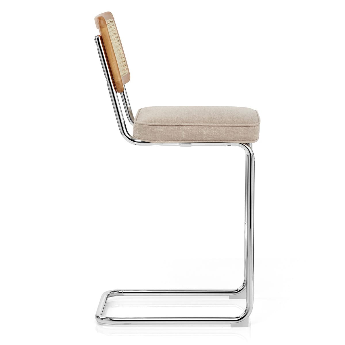 Clara Bar Stool Beige Fabric