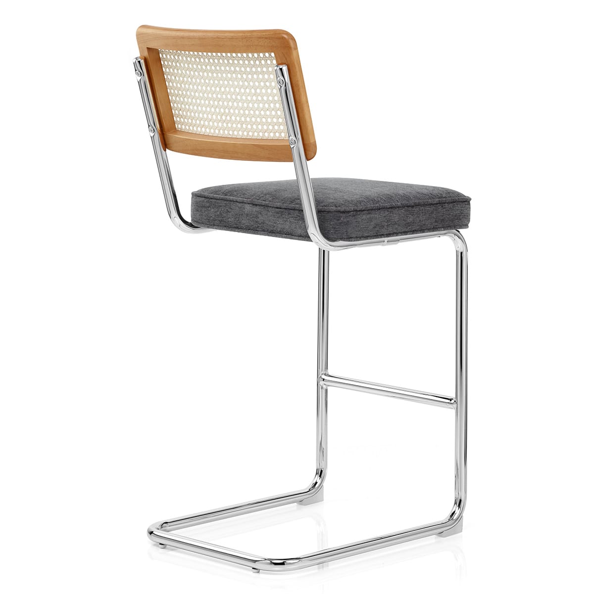 Clara Bar Stool Charcoal Fabric