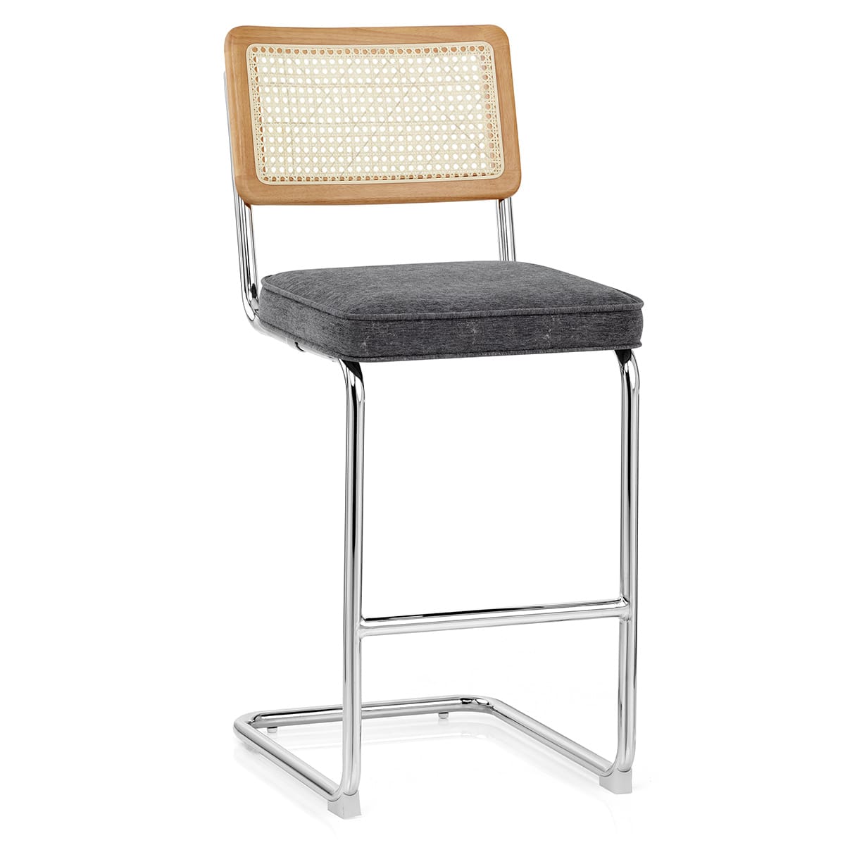 Clara Bar Stool Charcoal Fabric