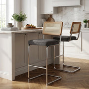Clara Bar Stool Charcoal Fabric