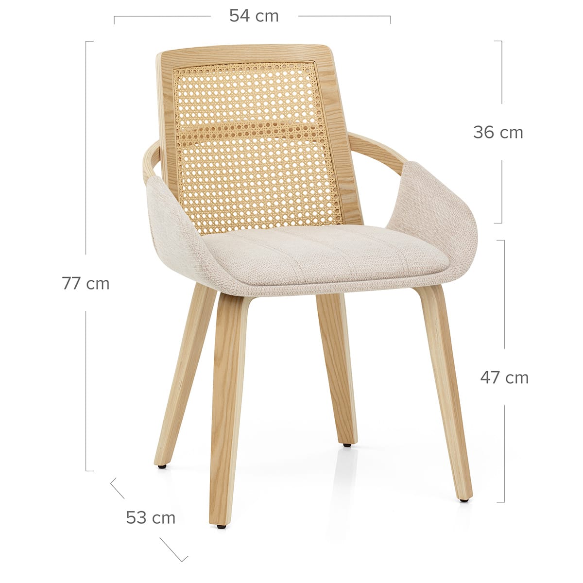 Cleveland Dining Chair Beige Fabric
