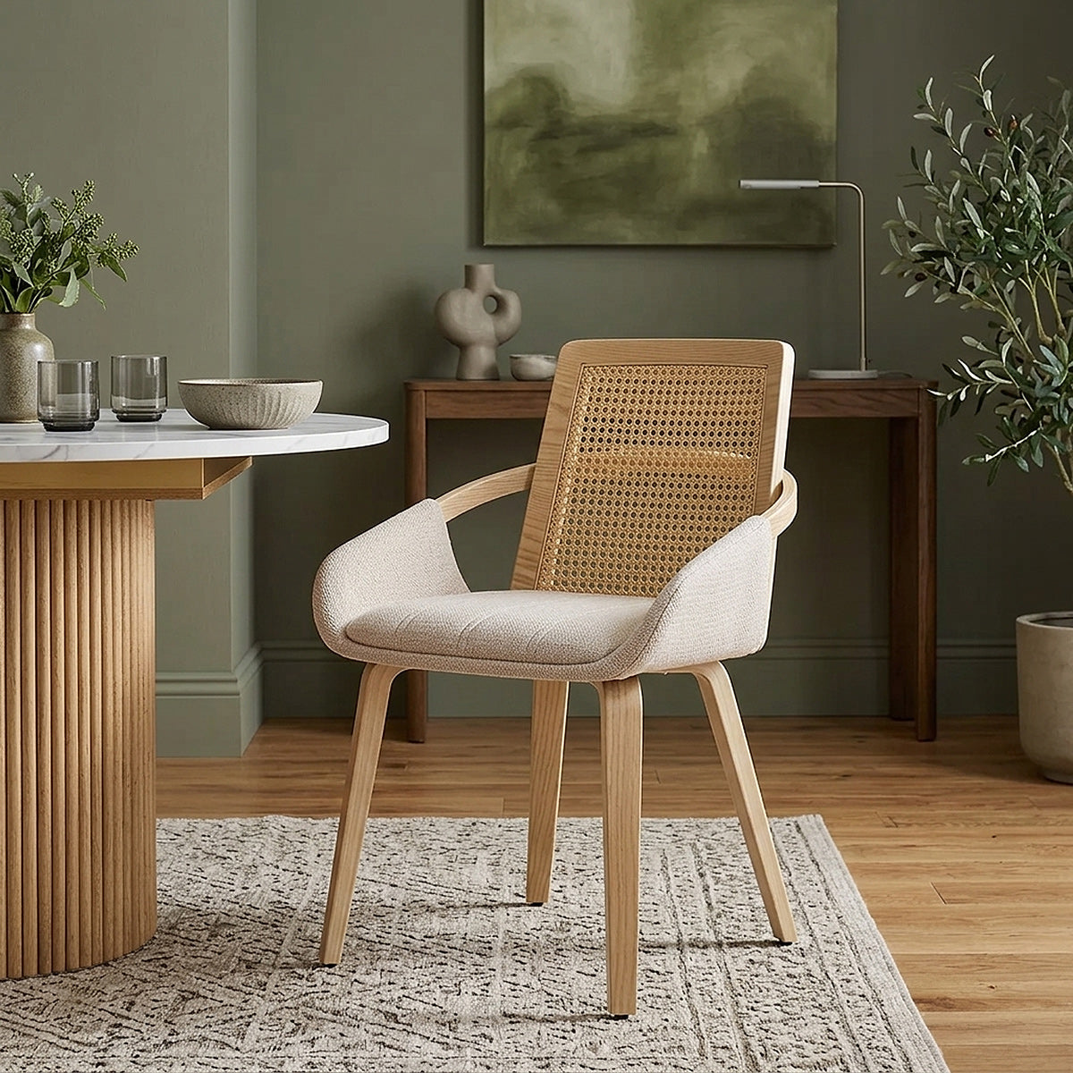 Cleveland Dining Chair Beige Fabric
