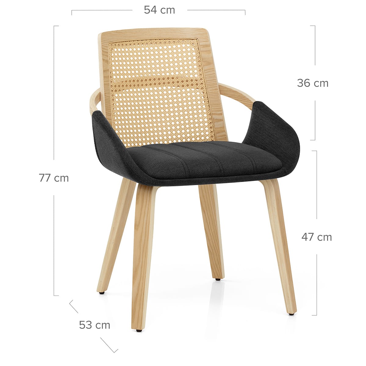 Cleveland Dining Chair Black Fabric