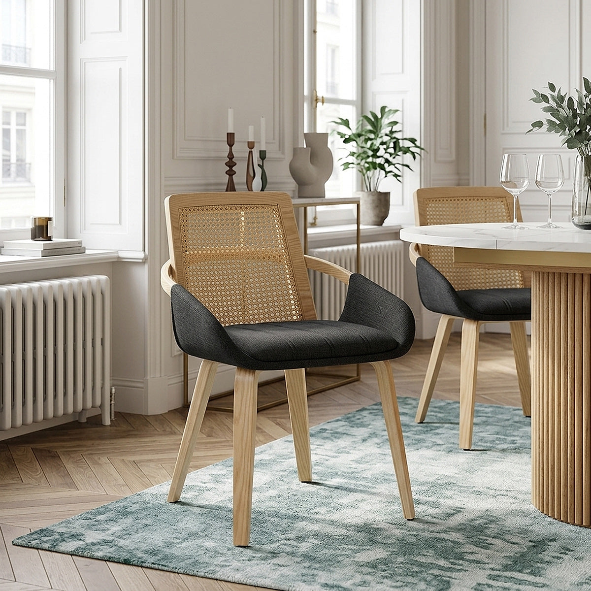 Cleveland Dining Chair Black Fabric