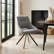 Cloud Dining Chair Charcoal Fabric