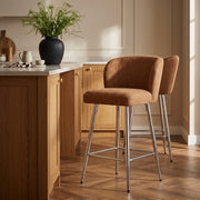 Coast Bar Stool Brown Fabric