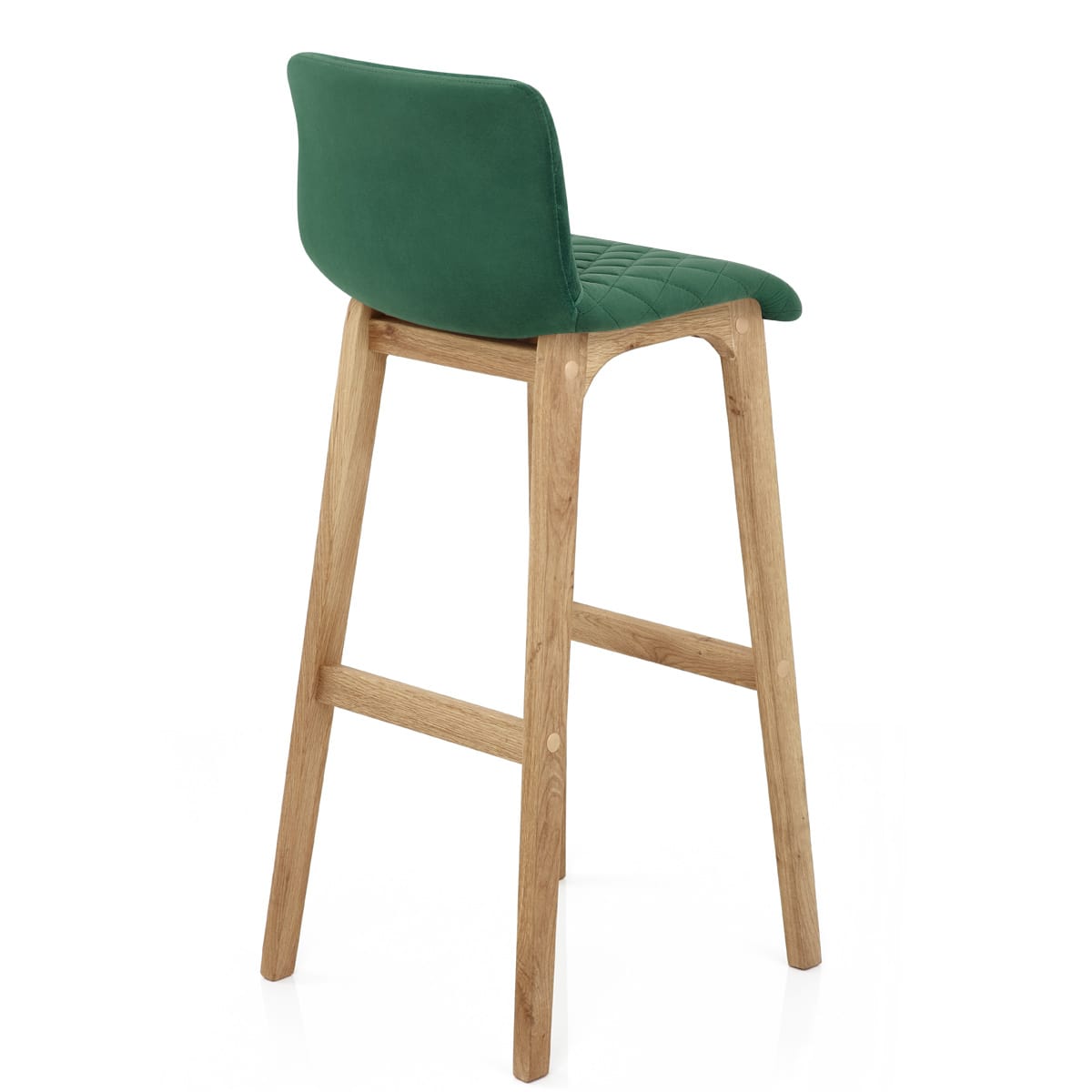 Colt Oak Stool Green Velvet