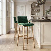 Colt Oak Stool Green Velvet