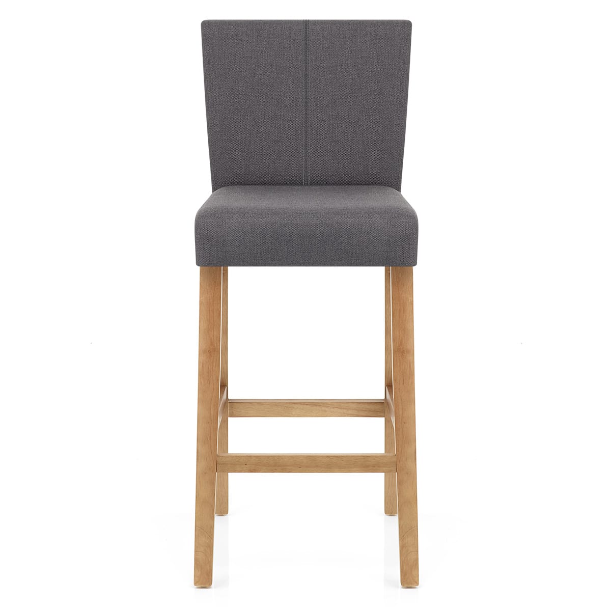 Cornell Oak Bar Stool Charcoal Fabric