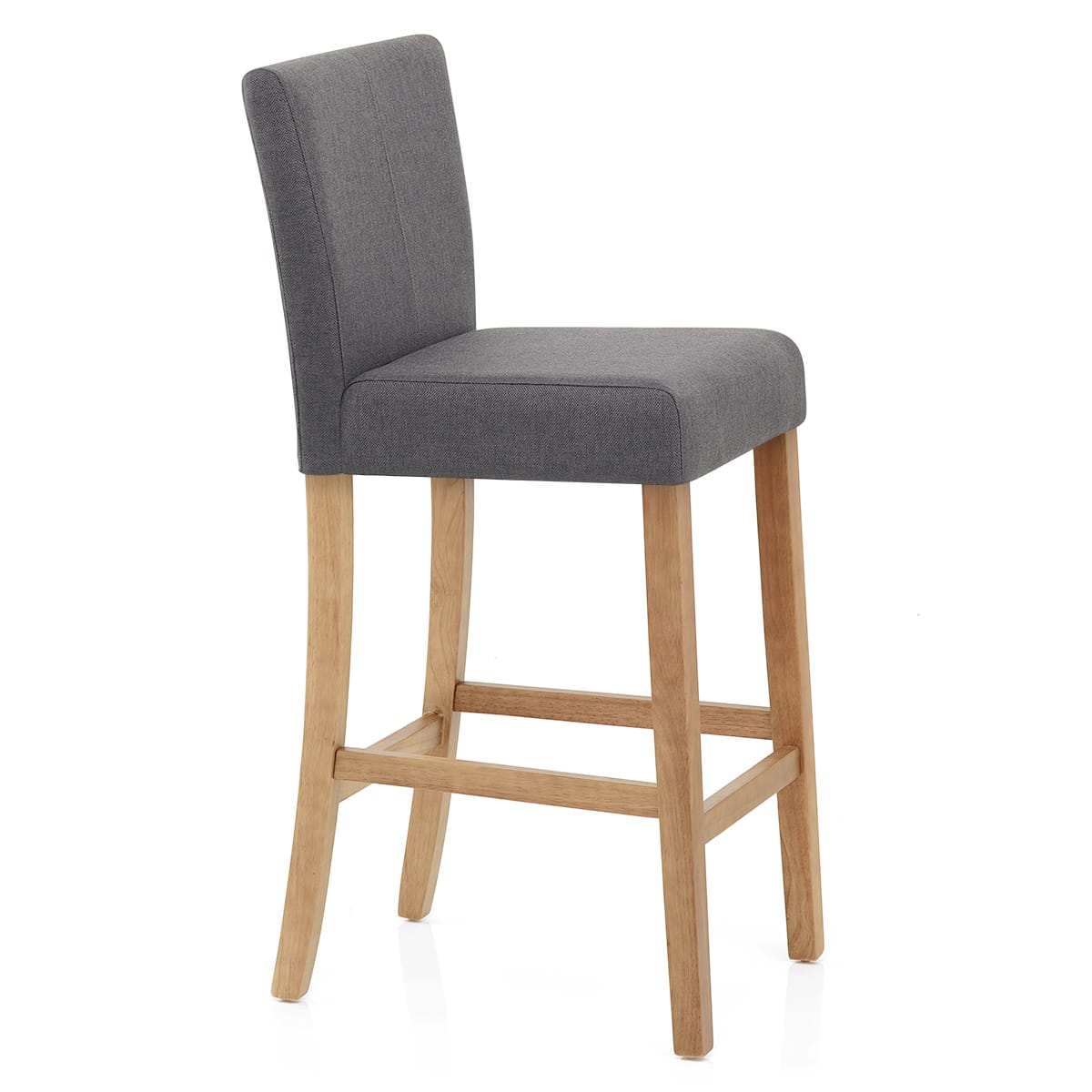 Cornell Oak Bar Stool Charcoal Fabric
