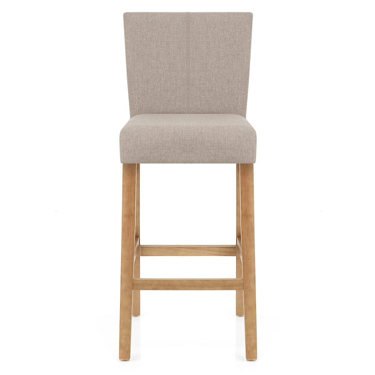 Cornell Oak Bar Stool Tweed Fabric