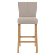 Cornell Oak Bar Stool Tweed Fabric