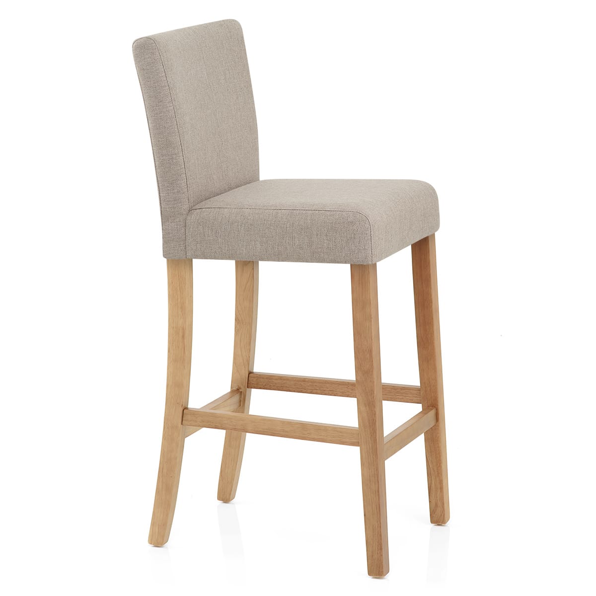 Cornell Oak Bar Stool Tweed Fabric
