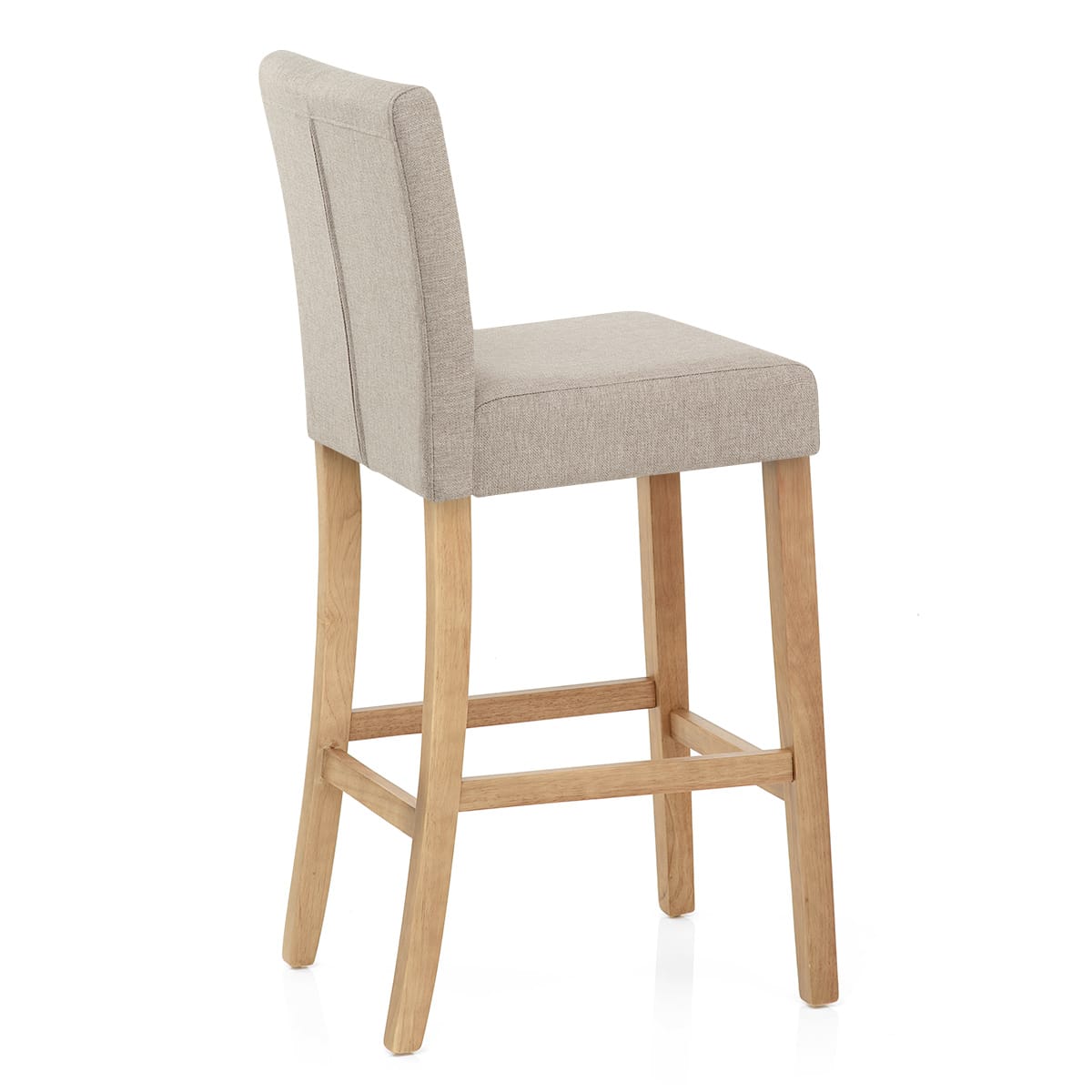Cornell Oak Bar Stool Tweed Fabric