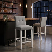 Crawford Bar Stool Grey Fabric