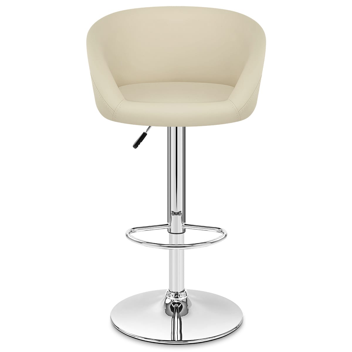 Cream Faux Leather Eclipse Bar Stool