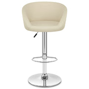 Cream Faux Leather Eclipse Bar Stool