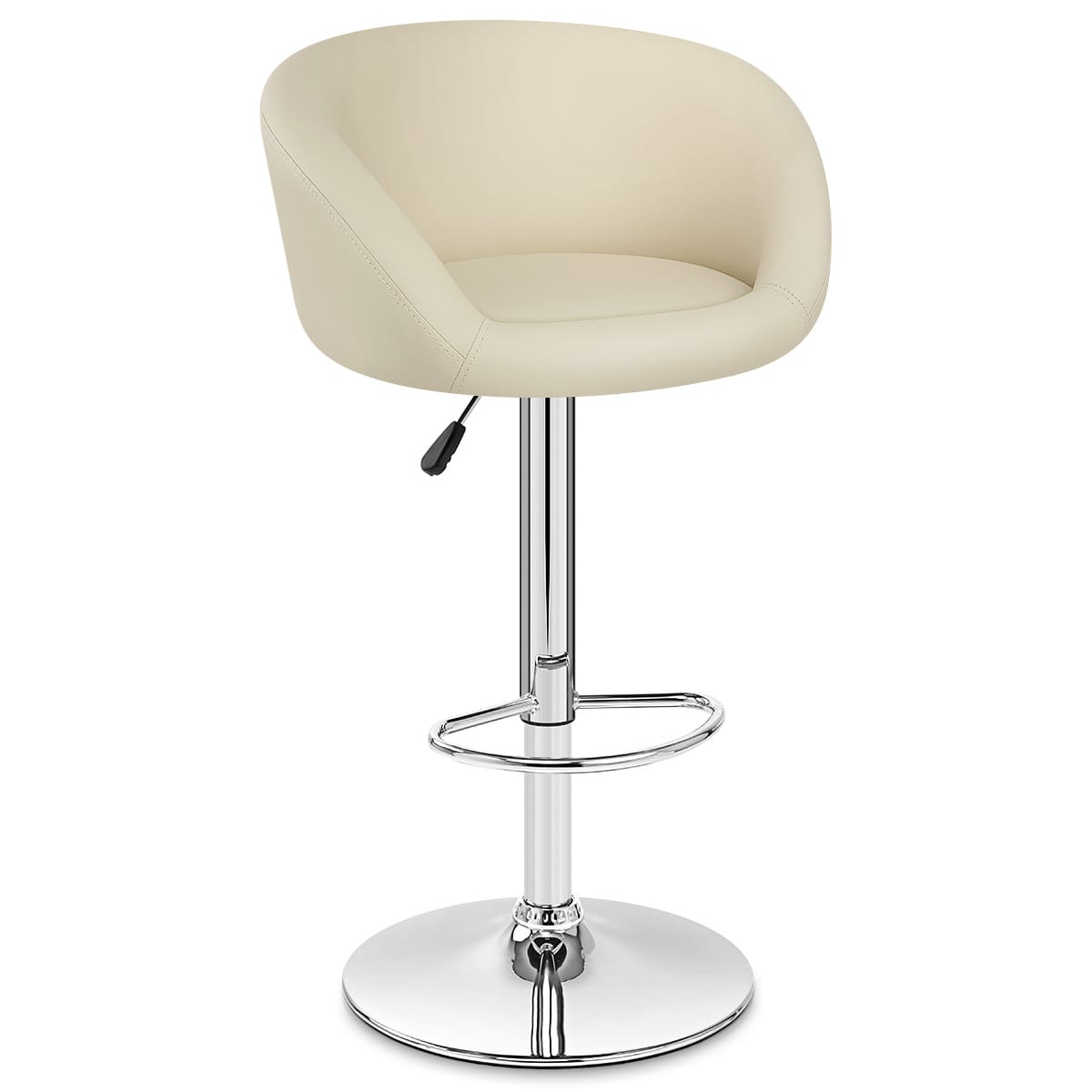 Cream Faux Leather Eclipse Bar Stool